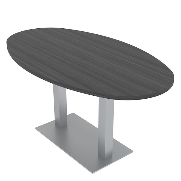 33.5 in W, 69.5 in L, 29 in H, Engineered Wood Top, Grey